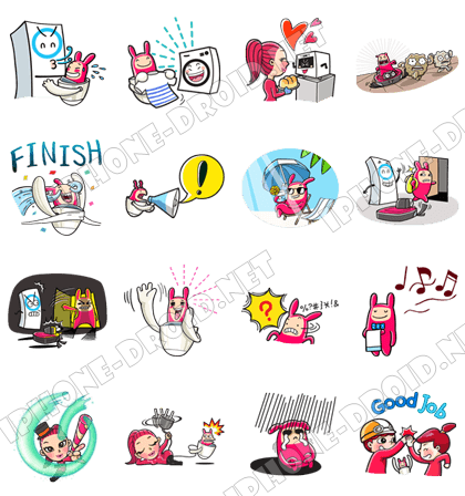 LG HomeChat  LINE Stickers