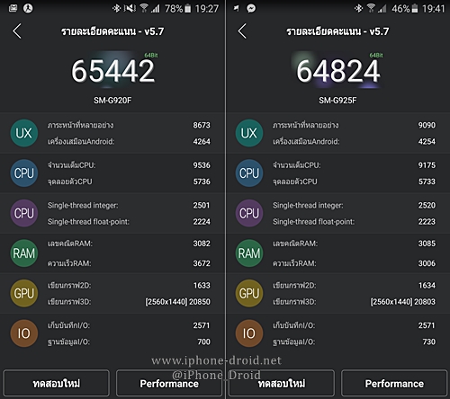 Galaxy S6 Benchmark 1