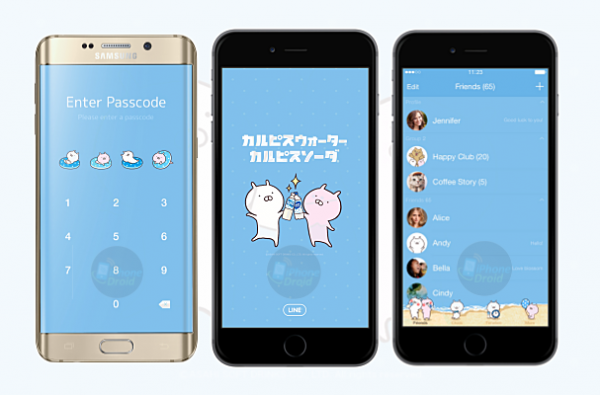 LINE Theme CALPIS brand x usamaru