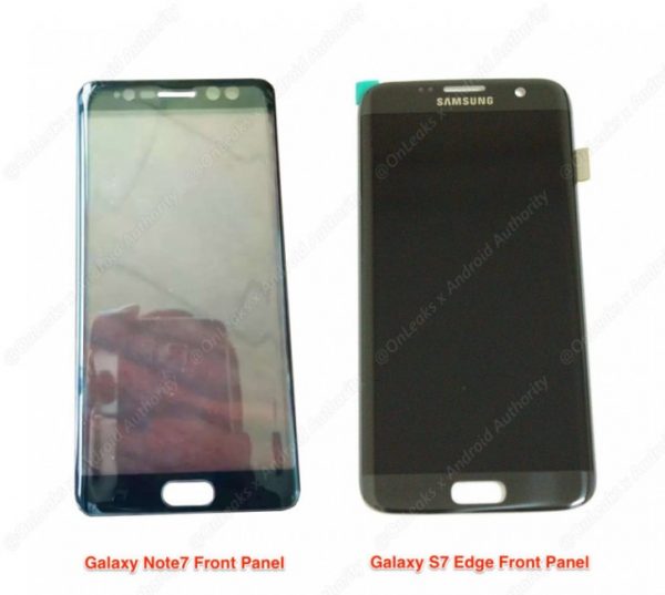 Galaxy Note7 will have an iris scanner, leaked front panel shows 1