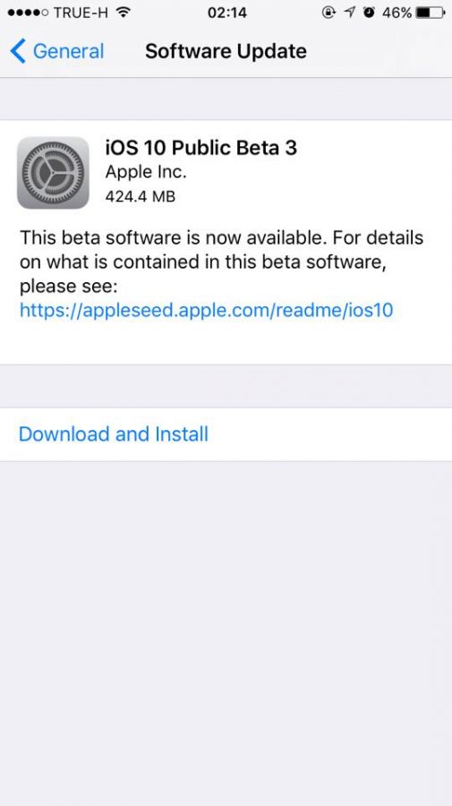 iOS 10 Public Beta 3 Update