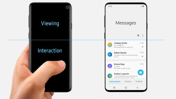 Samsung article on One UI accidentally shows Galaxy S10 design