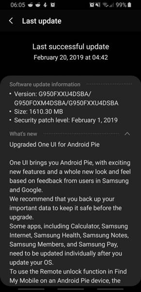 Samsung Galaxy S8 starts receiving stable One UI update