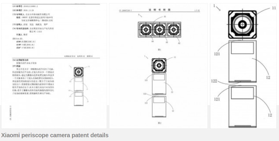 Xiaomi patent reveals periscope camera in the works for upcoming flagship