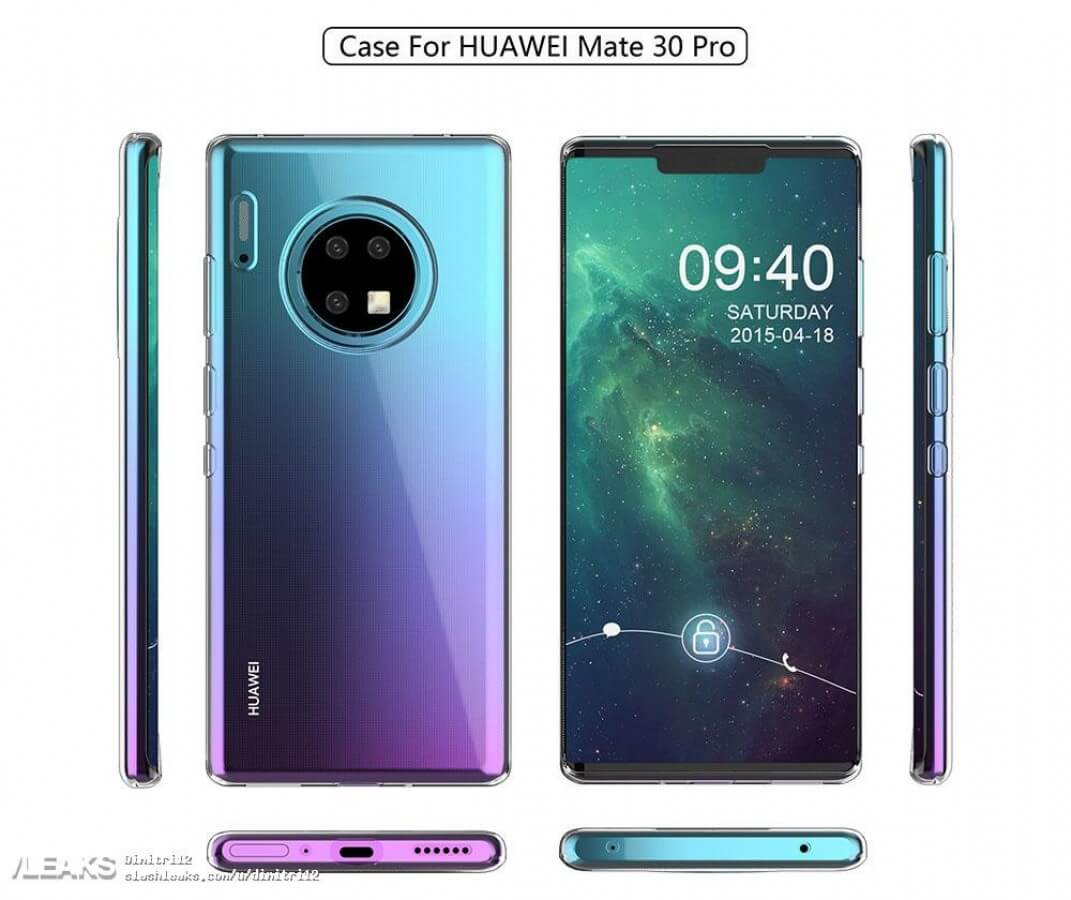 Huawei Mate 30 Pro with circular camera module