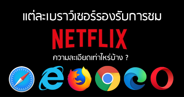 รู้ยัง?! รับชม Netflix ในเว็บเบราว์เซอร์แต่ละตัว รองรับความละเอียดสูง