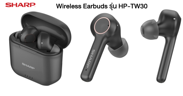 Sharp Wireless Earbuds, a favorite item, enjoy up to 6 hours of use, available for only 2,690 baht. thumbnail