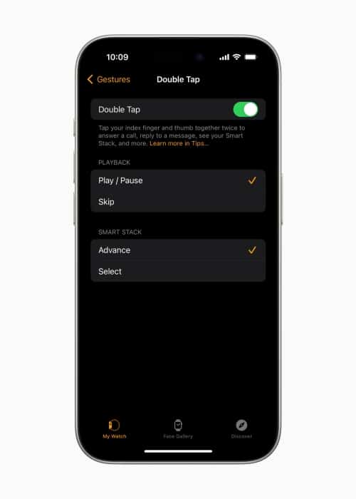 Apple Watch double tap gesture now available with watchOS 10.1